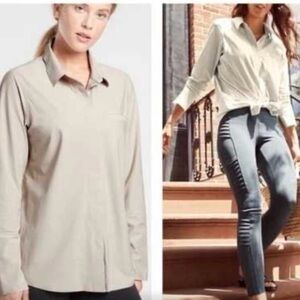 Athleta Urbanite Button Down Dress Shirt. Size XS. Gorpcore